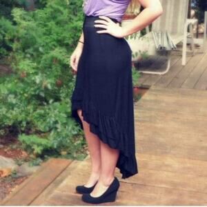 Willi Smith High Low Knit Skirt